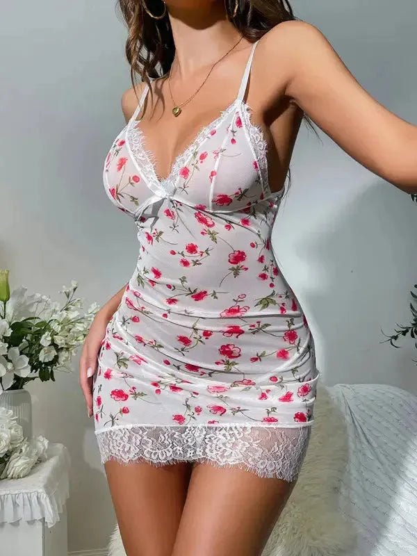 Bella Donna Mesh Chemise Set - Fashionfitz