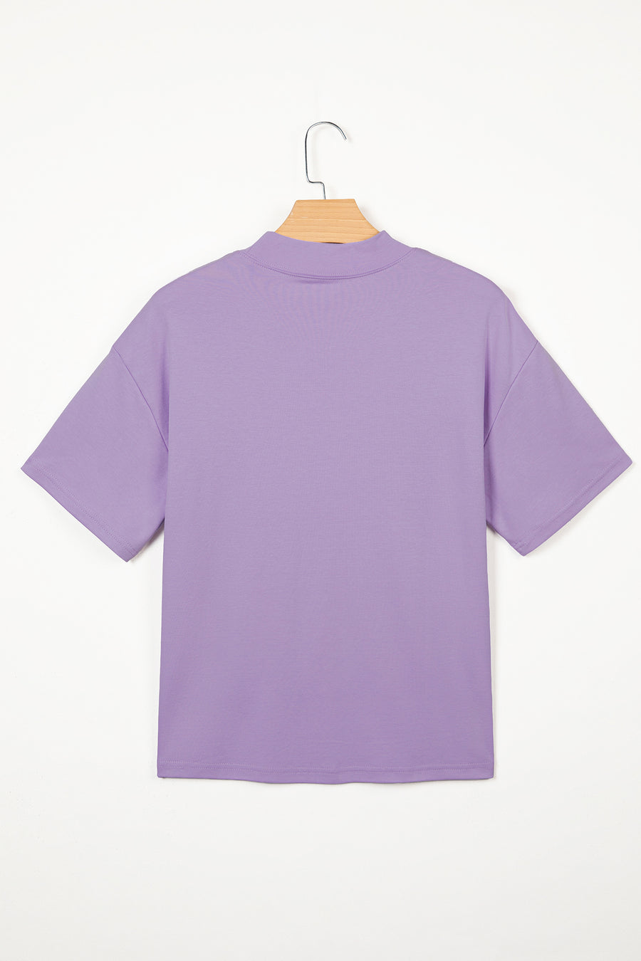 Solid Colour Oversized High Neck Tee Women UK