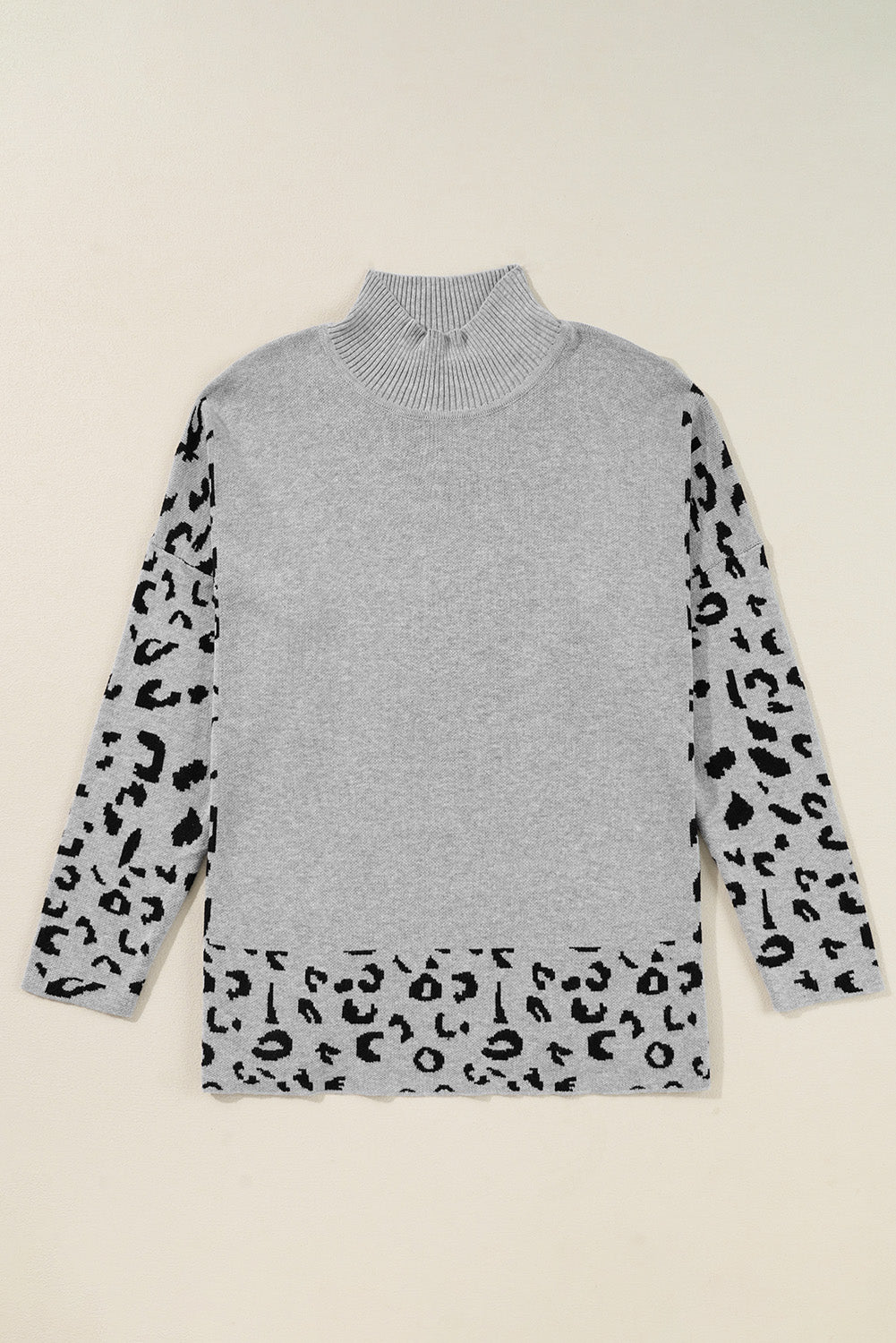 Leopard High Neck Oversized Sweater