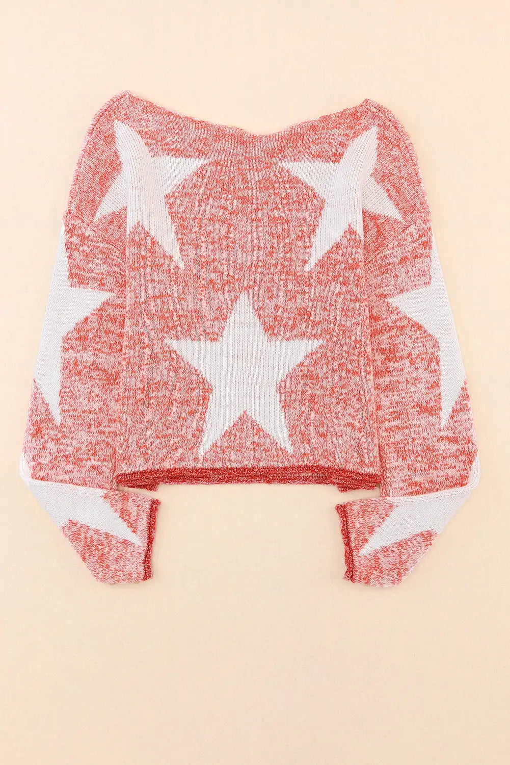 Big star spangled casual knit sweater - sweaters & cardigans