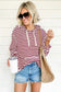 Biking Red Striped Hoodie - Fashionfitz