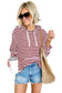 Biking Red Striped Hoodie - Fashionfitz