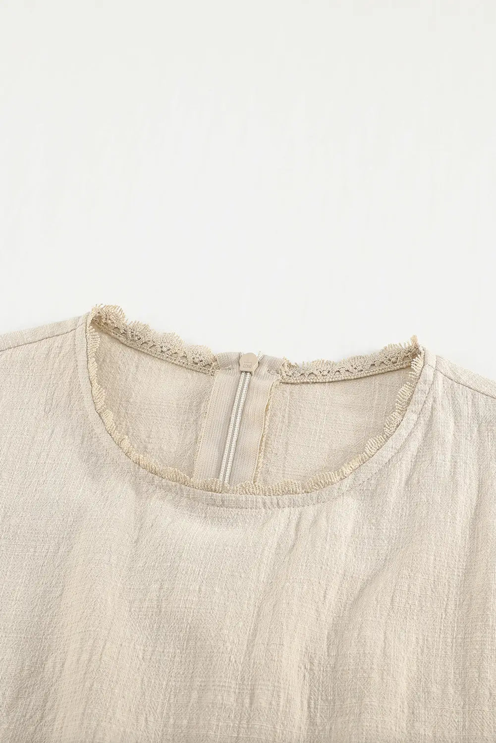 Billowed sleeve crew neck blouse - blouses & shirts