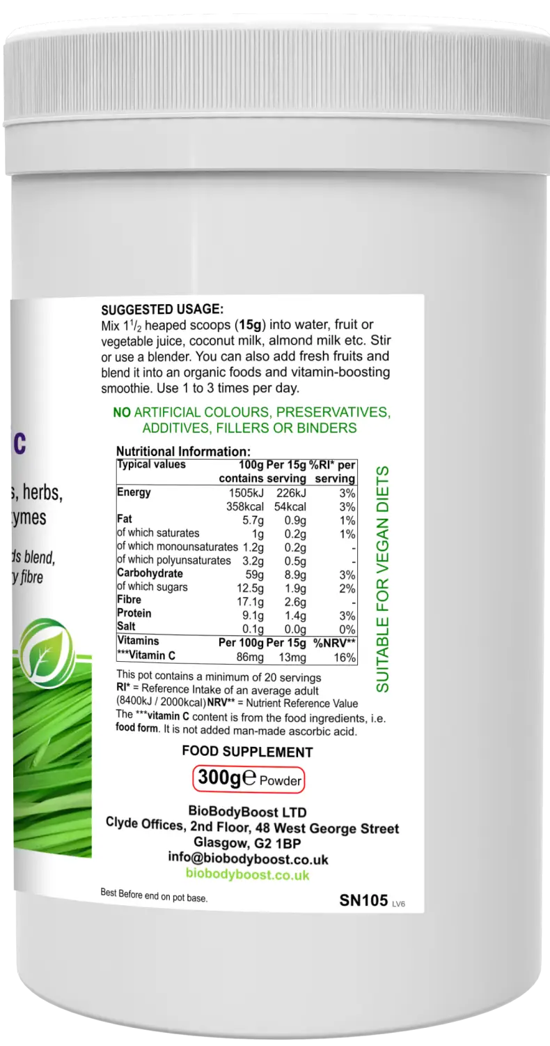 Biogreenz organic green meal shake - nutrition drinks & shakes