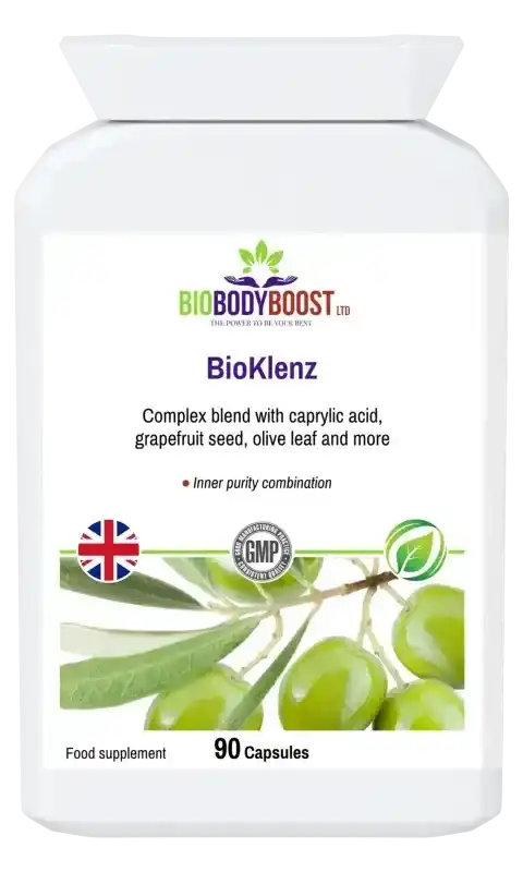 BioKlenz Herbal Detox & Gastrointestinal Care — herbal detox blend for gut cleanse and digestive health, 90 vegan capsules, BioBodyBoost UK