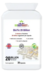 BioTic 20 Billion Vegan Probiotic — 8-strain live culture formula with 20 billion CFU for gut microbiome and immune balance, BioBodyBoost UK
