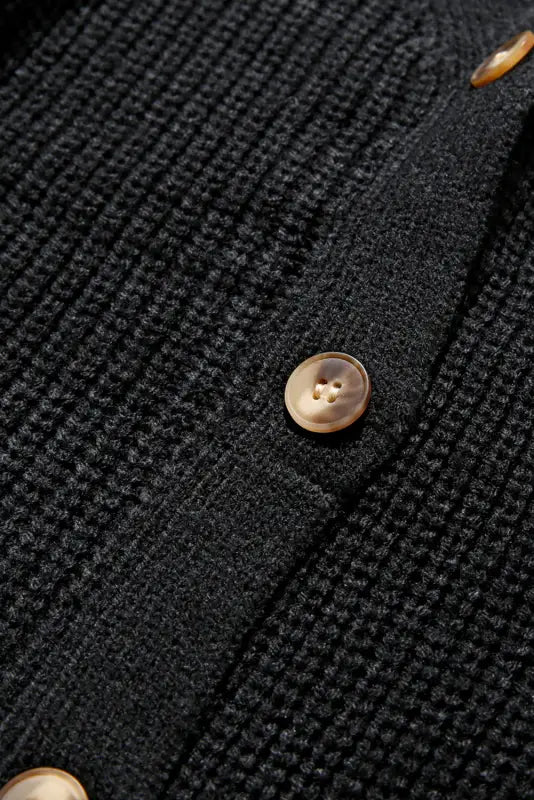 Bishop sleeve button v neck sweater - sweaters & cardigans