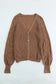 Bishop sleeve button v neck sweater - sweaters & cardigans