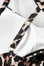 Black 2-tone Crossed Cutout Backless Monokini - Fashionfitz