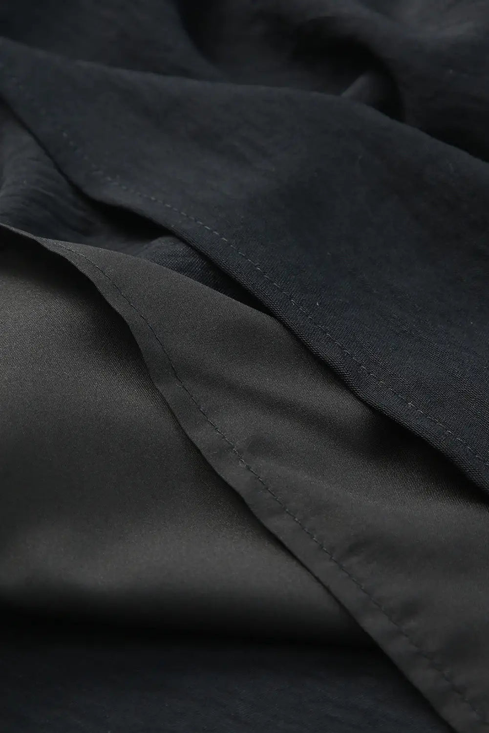 Black asymmetric tie on shoulder sleeveless top - tank tops