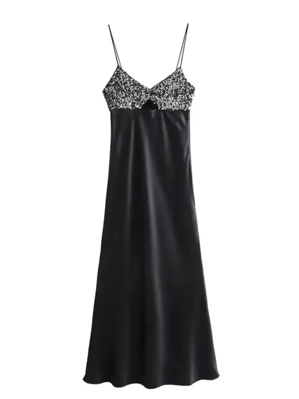 Black beaded nightgown lingerie - s - nightgowns