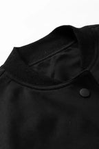 Black Big Pockets Baseball Collar Jacket - Fashionfitz