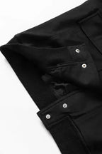 Black Big Pockets Baseball Collar Jacket - Fashionfitz