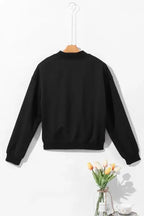 Black Big Pockets Baseball Collar Jacket - Fashionfitz