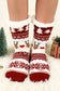 Black cartoon santa claus christmas fleece socks - accessories