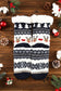 Black cartoon santa claus christmas fleece socks - accessories