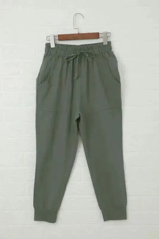 Black Causal Pockets Pants - Fashionfitz