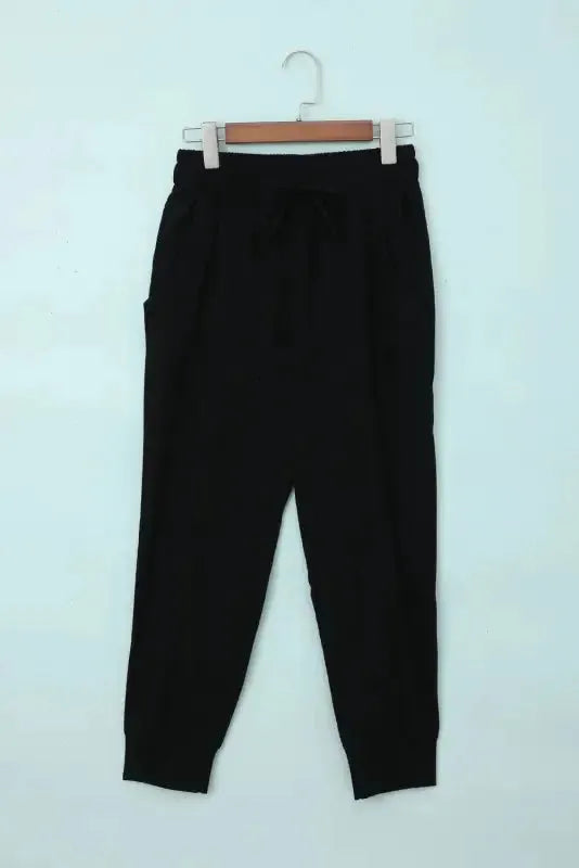 Black Causal Pockets Pants - Fashionfitz