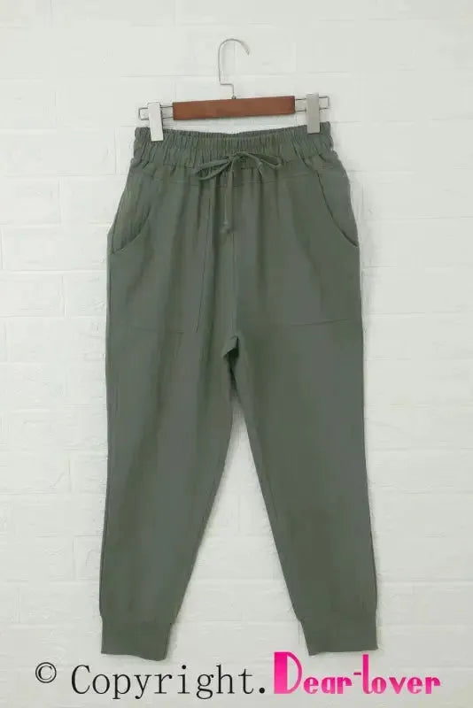 Black Causal Pockets Pants - Fashionfitz