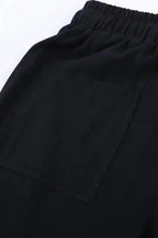 Black Causal Pockets Pants - Fashionfitz