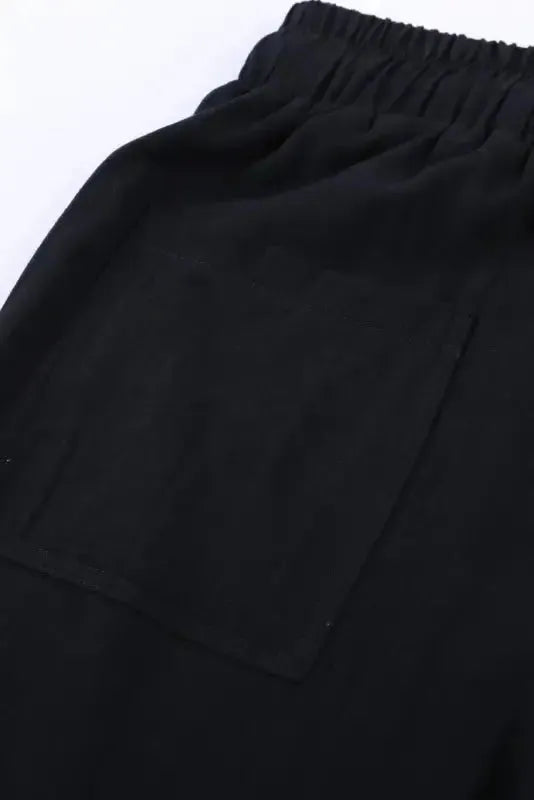 Black Causal Pockets Pants - Fashionfitz
