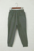 Black Causal Pockets Pants - Fashionfitz