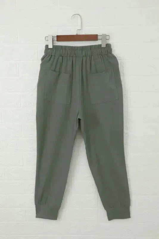 Black Causal Pockets Pants - Fashionfitz