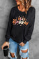 Black christmas pattern sequined crewneck sweatshirt - graphic sweatshirts