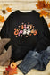 Black christmas pattern sequined crewneck sweatshirt - graphic sweatshirts