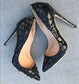 Black classic high heel stiletto shoes - pumps