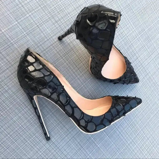 Black Classic High Heel Stiletto Shoes - Fashionfitz