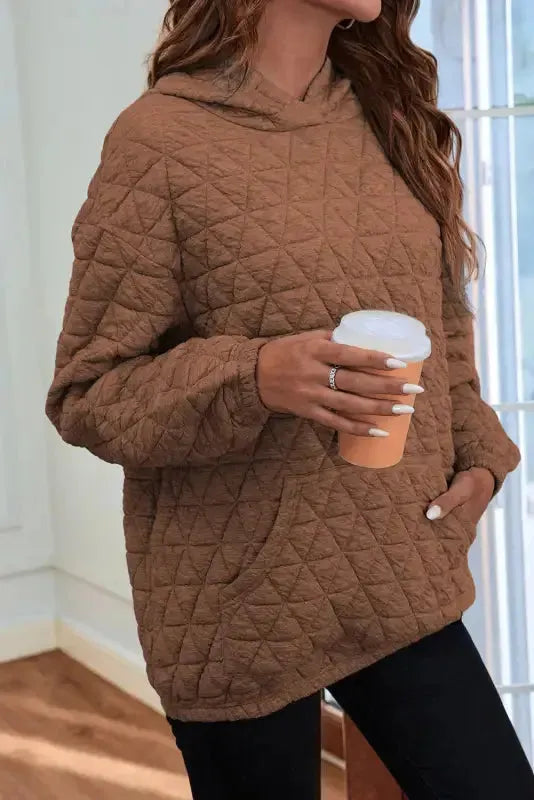 Black Color Block Quilted 3/4 Sleeve Top and Shorts Set - Fashionfitz