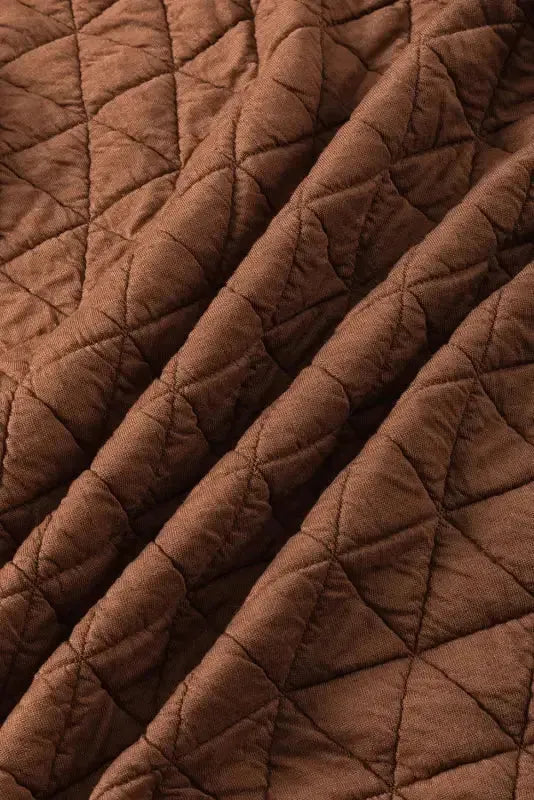 Black Color Block Quilted 3/4 Sleeve Top and Shorts Set - Fashionfitz