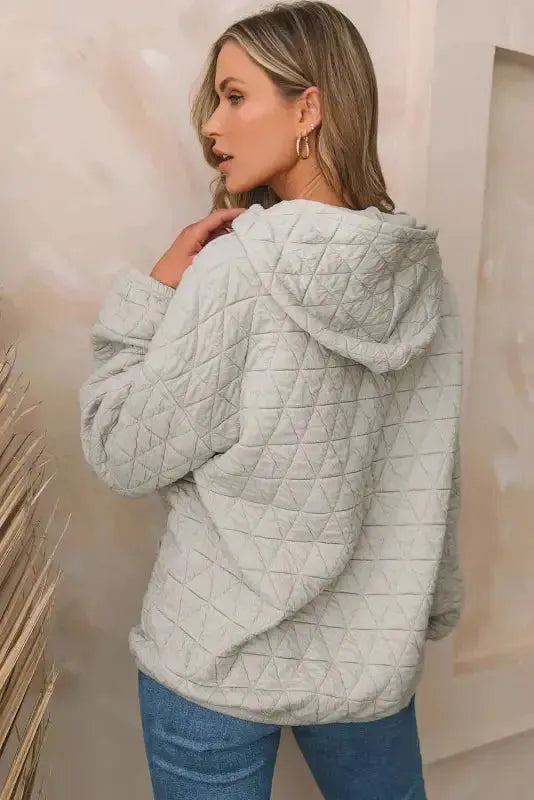 Black Color Block Quilted 3/4 Sleeve Top and Shorts Set - Fashionfitz