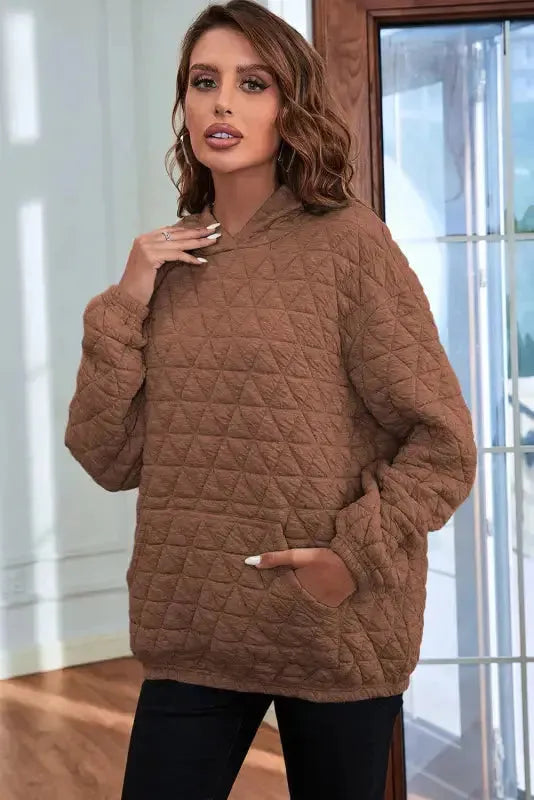 Black Color Block Quilted 3/4 Sleeve Top and Shorts Set - Fashionfitz