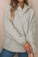 Black color block quilted 3/4 sleeve top and shorts set - light grey / s / 95% polyester + 5% elastane - loungewear