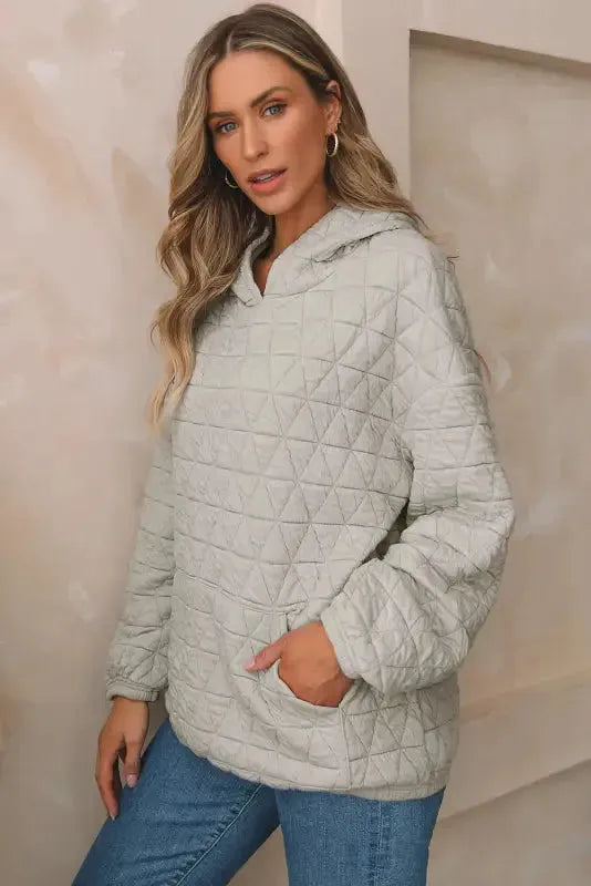 Black Color Block Quilted 3/4 Sleeve Top and Shorts Set - Fashionfitz