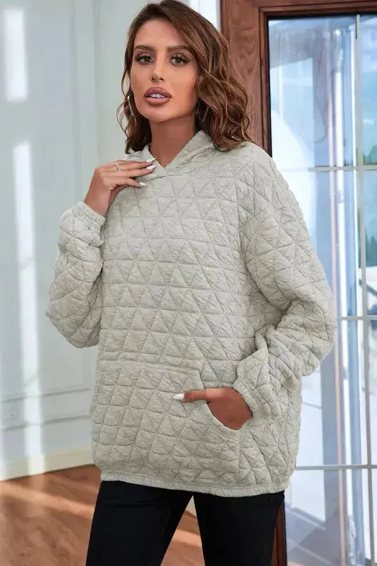 Black Color Block Quilted 3/4 Sleeve Top and Shorts Set - Fashionfitz