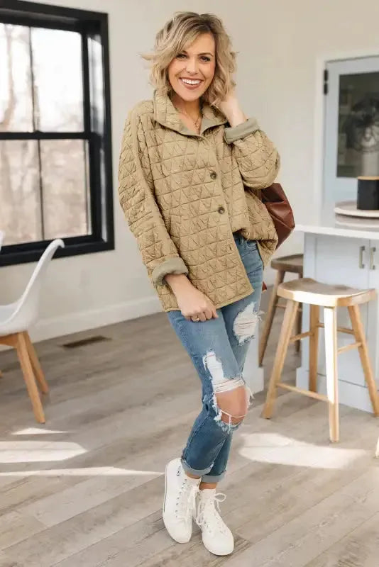 Black Color Block Quilted 3/4 Sleeve Top and Shorts Set - Fashionfitz