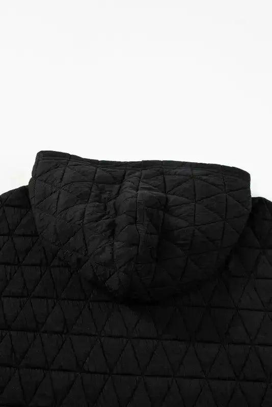 Black Color Block Quilted 3/4 Sleeve Top and Shorts Set - Fashionfitz
