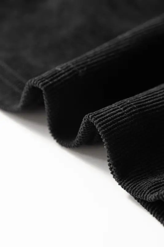 Black cotton blend pocketed knit shorts - bottoms