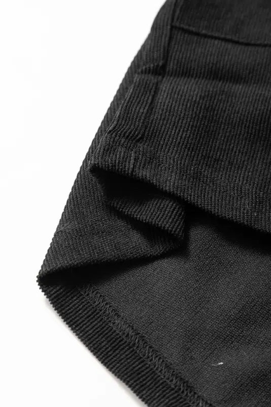 Black cotton blend pocketed knit shorts - bottoms