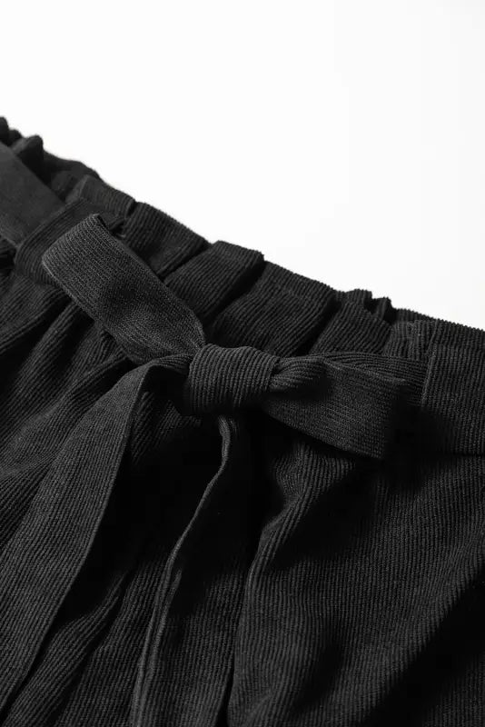 Black cotton blend pocketed knit shorts - bottoms