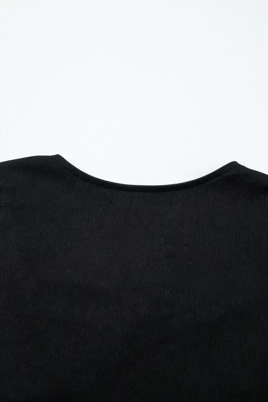 Black cowl neck bat sleeve t shirt - tops & tees