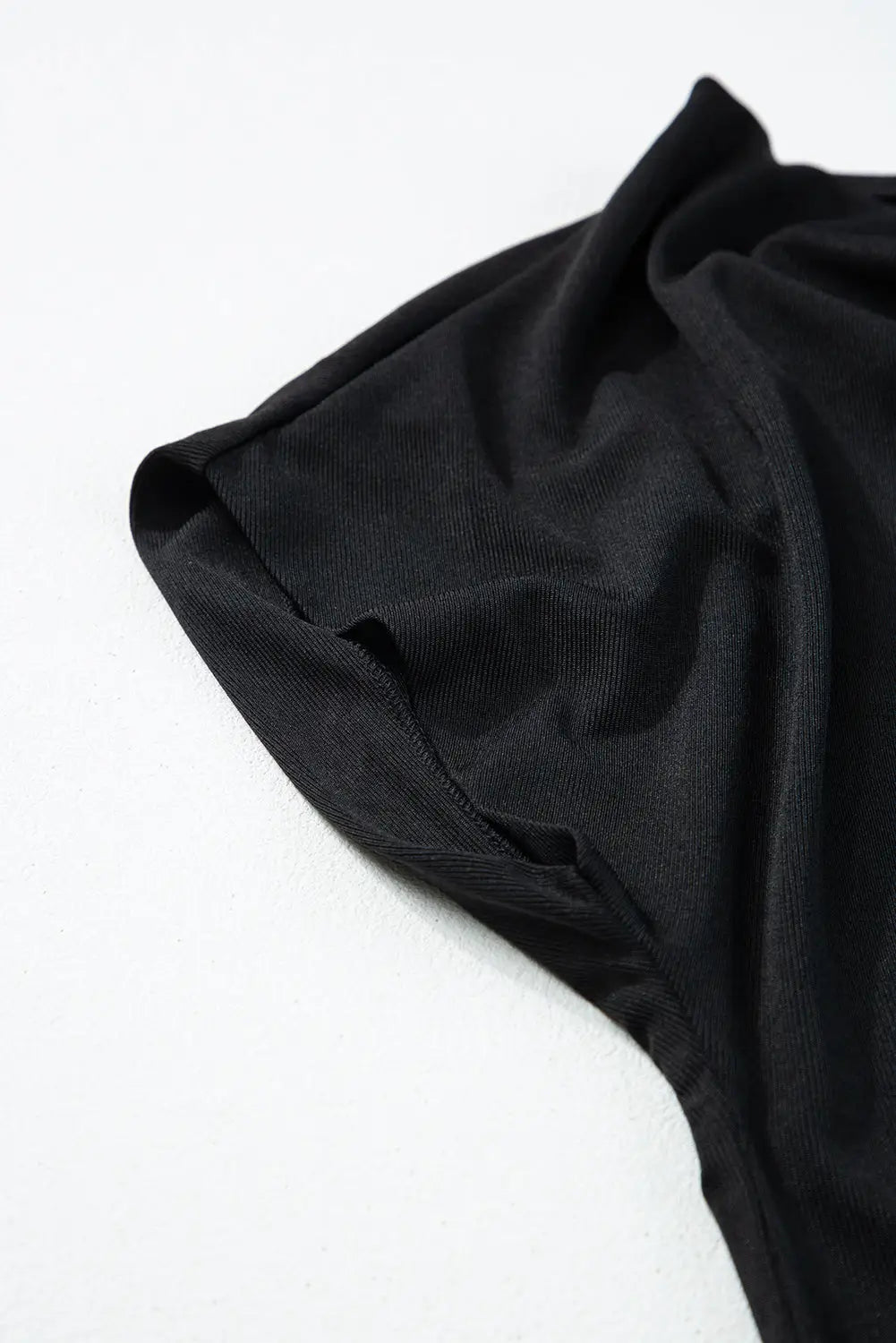 Black cowl neck bat sleeve t shirt - tops & tees