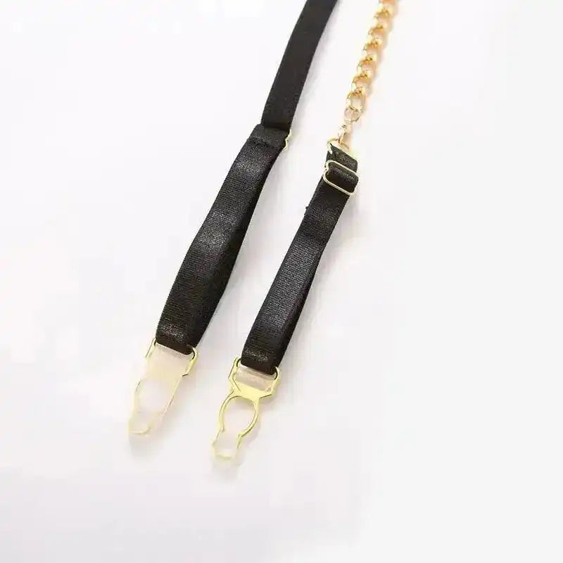 Black Cutout Metal Chain Bustiers - Fashionfitz