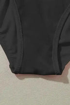 Black Deep V-Neck Crossover Backless Monokini - Fashionfitz