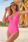 Black deep v neck crossover backless monokini - one piece swimsuits