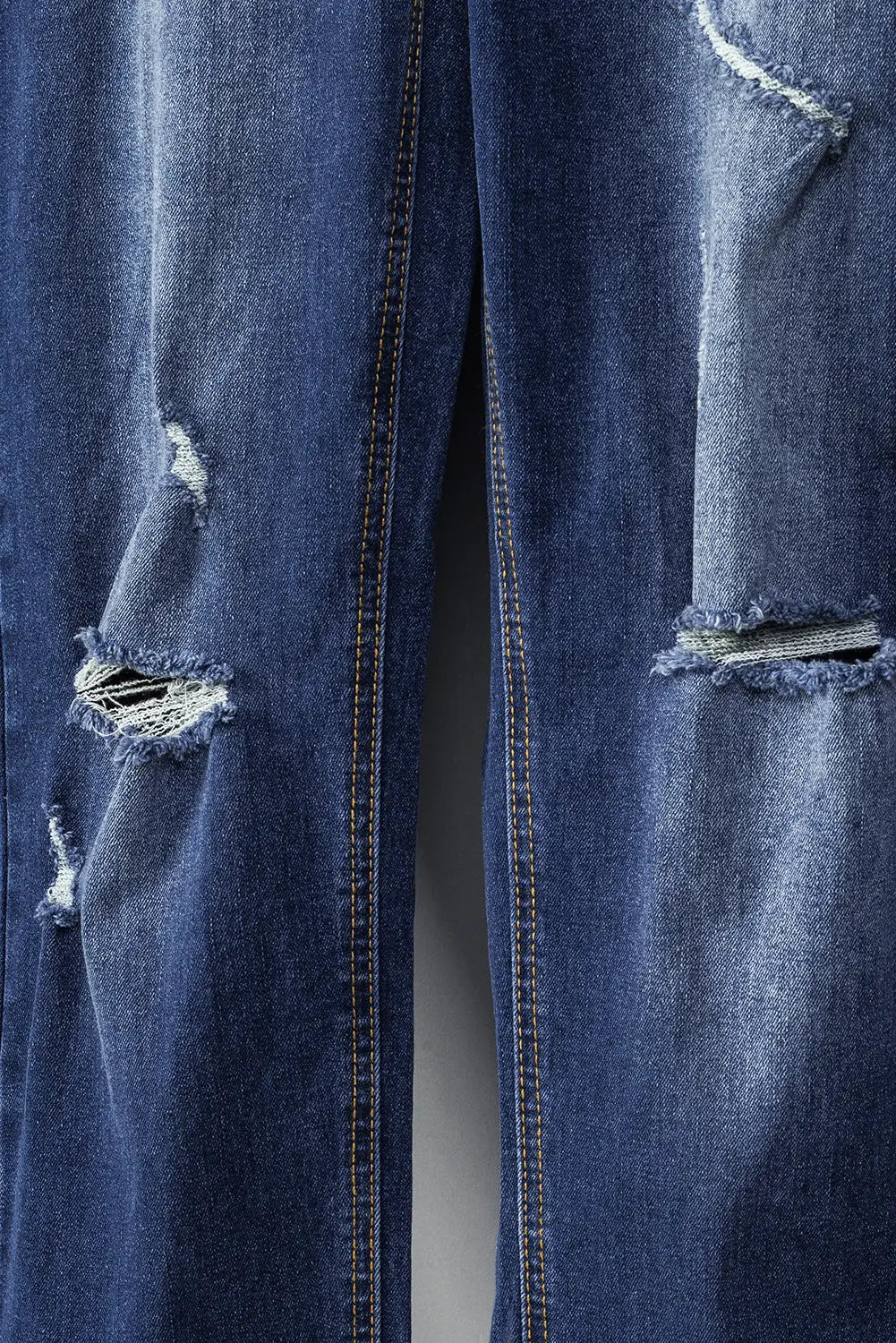 Black distressed bib denim overalls - jeans