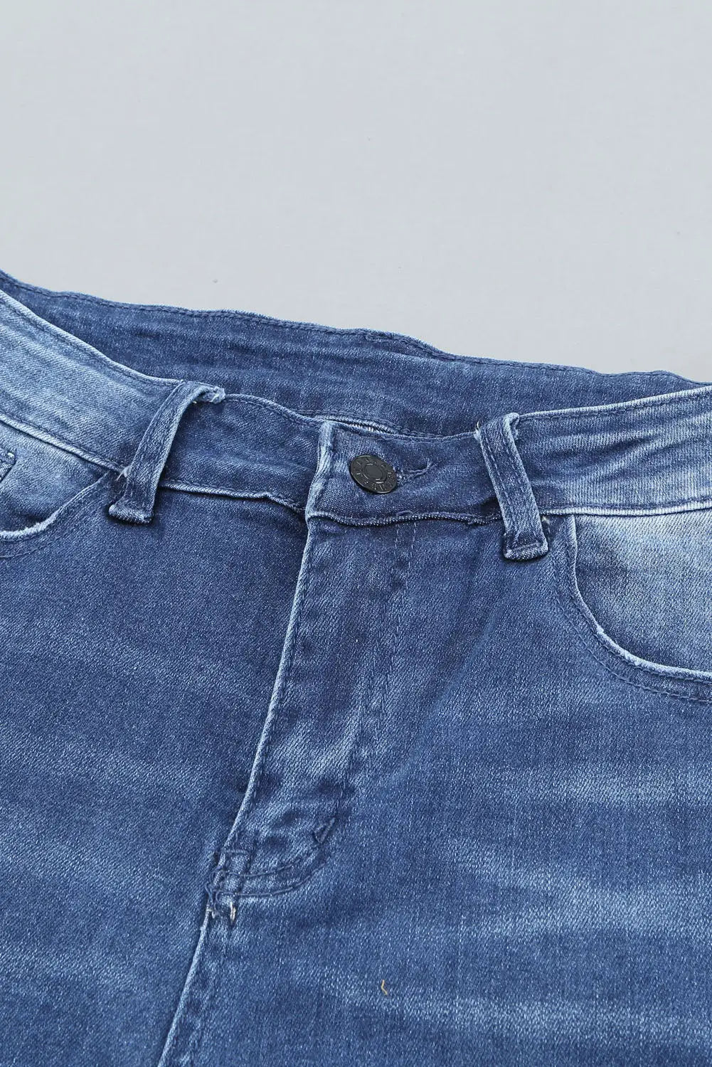 Black distressed boyfriend denim pants - jeans